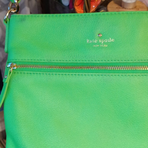 Gently Used Kate Spade Lime Green Crossbody - Picture 5 of 14